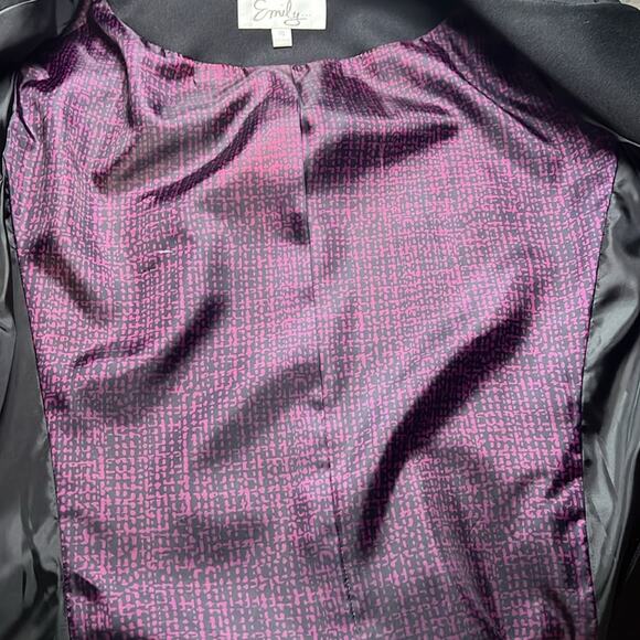 NWT Emily Women's Size 10 Blazer Jacket Black Button Up Lined Business Office :) - Picture 4 of 7